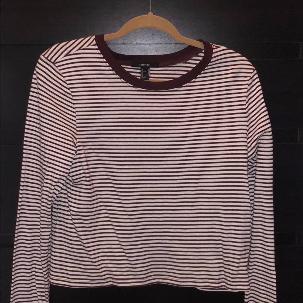 Red and white striped t shirt